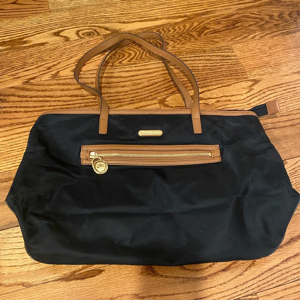 MICHAEL Michael Kors Black Nylon Tote with trim